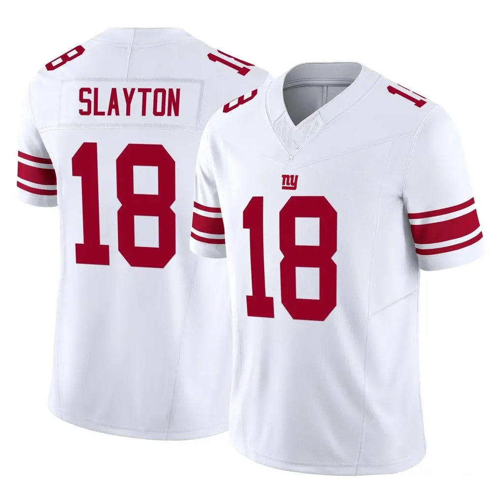 Johmsee NY.Giants #18 Darius Slayton Player White Limited Vapor F.U.S.E. Home Game Stitched Jerseys