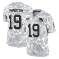 Johmsee NY.Giants #19 Jameis Winston Player Arctic Camo Salute To Service Limited Game Stitched Jerseys