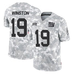 Johmsee NY.Giants #19 Jameis Winston Player Arctic Camo Salute To Service Limited Game Stitched Jerseys