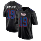 Johmsee NY.Giants #19 Jameis Winston Player Carbon Fashion Limited Home Game Stitched Jerseys