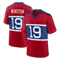 Johmsee NY.Giants #19 Jameis Winston Player Red Century Home Game Stitched Jerseys