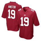 Johmsee NY.Giants #19 Jameis Winston Player Red Home Game Stitched Jerseys