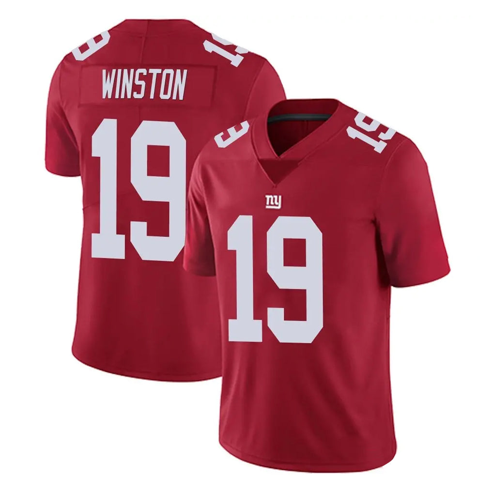 Johmsee NY.Giants #19 Jameis Winston Player Red Limited Vapor Untouchable Home Game Stitched Jerseys
