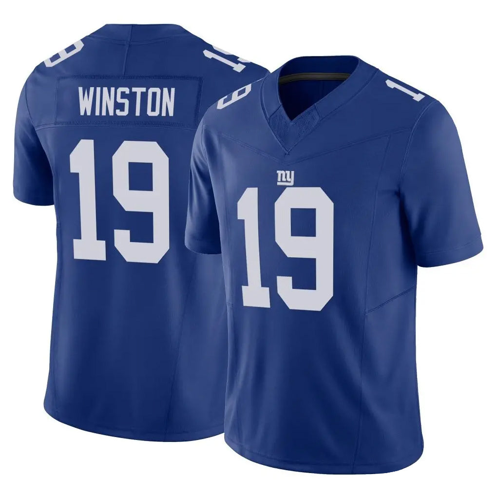 Johmsee NY.Giants #19 Jameis Winston Player Royal Limited Vapor F.U.S.E. Home Game Stitched Jerseys