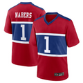 Johmsee NY.Giants #1 Malik Nabers Century Red Alternate Game Stitched Jerseys