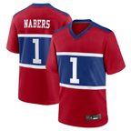 Johmsee NY.Giants #1 Malik Nabers Century Red Alternate Game Stitched Jerseys