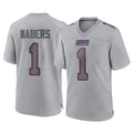 Johmsee NY.Giants #1 Malik Nabers Player Gray Atmosphere Fashion Limited Game Stitched Jerseys