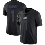 Johmsee NY.Giants #1 Malik Nabers Player Limited Black Impact Stitched Jerseys