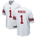 Johmsee NY.Giants #1 Malik Nabers Player White Game Stitched Jerseys