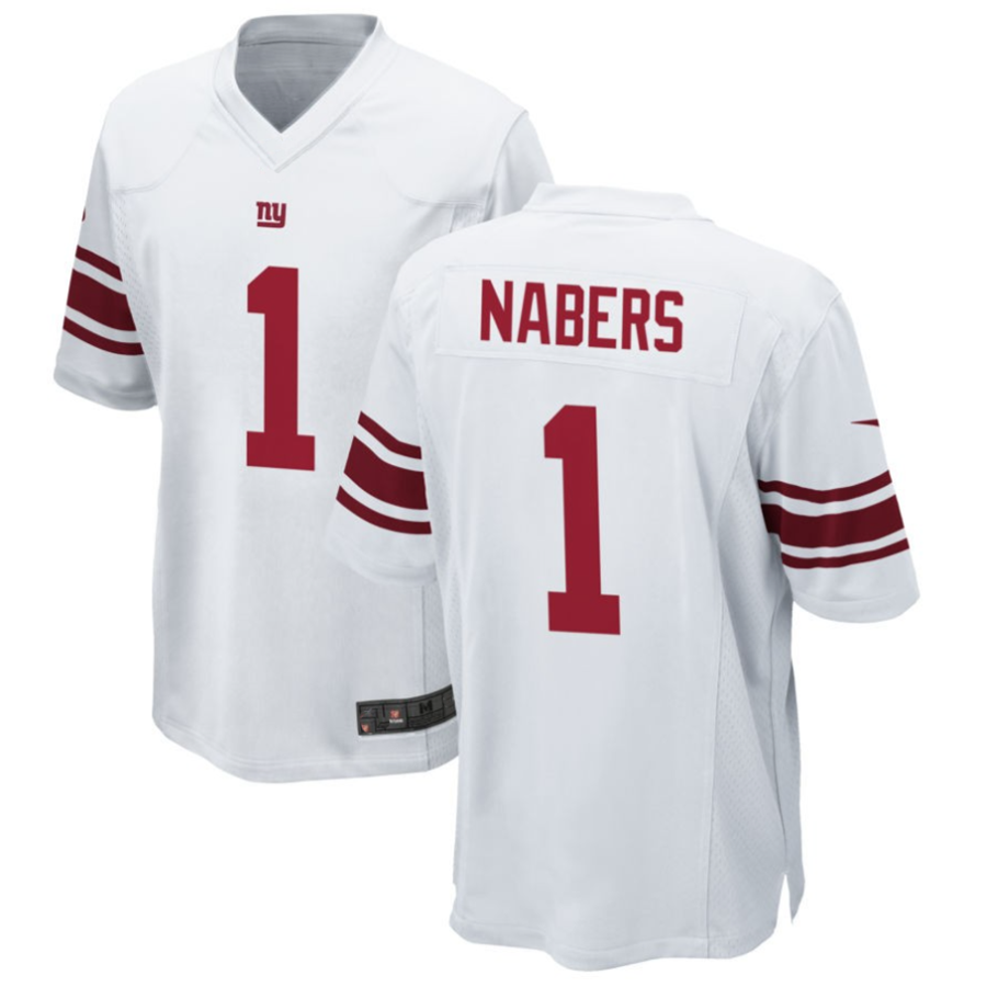 Johmsee NY.Giants #1 Malik Nabers Player White Game Stitched Jerseys