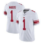 Johmsee NY.Giants #1 Malik Nabers Player White Limited Vapor Untouchable Home Game Stitched Jerseys