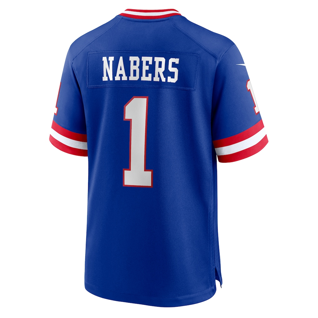 Johmsee NY.Giants #1 Malik Nabers Royal Game Player Stitched Jerseys