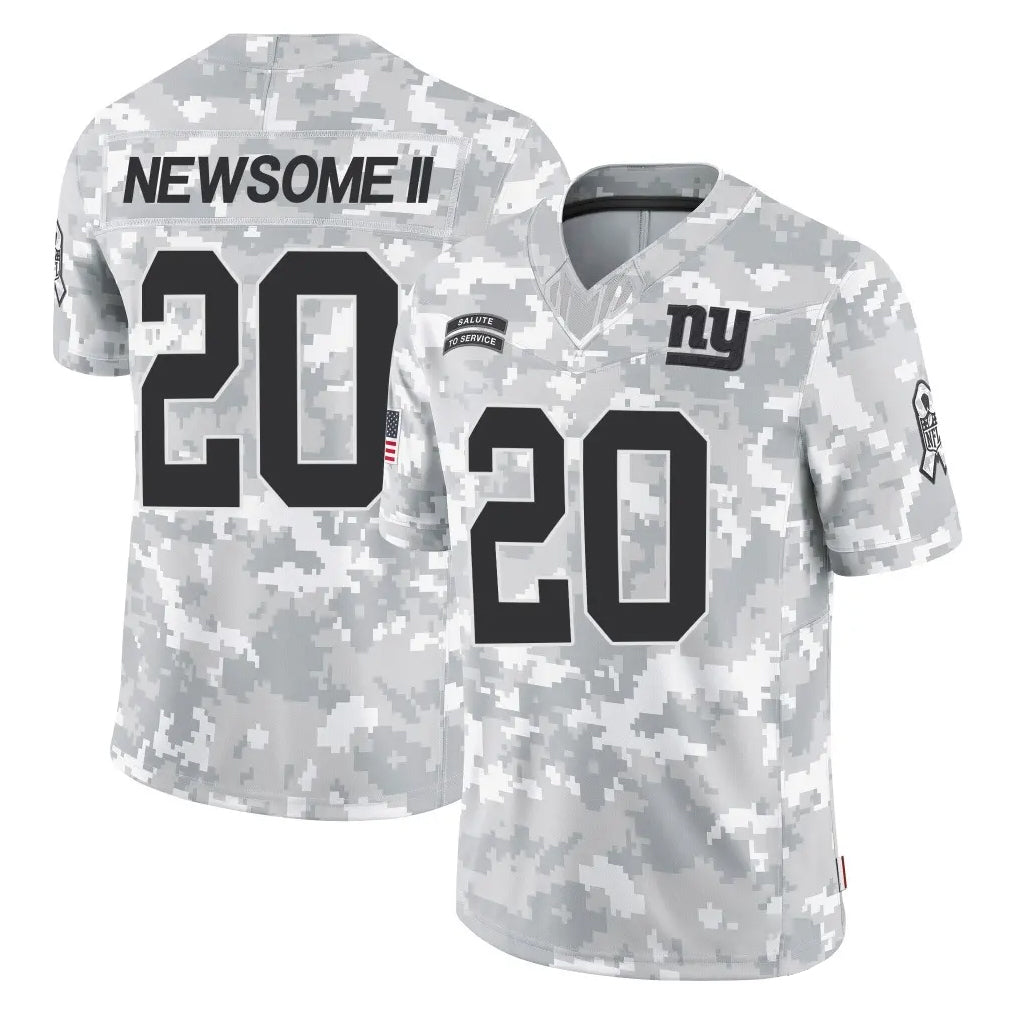 Johmsee NY.Giants #20 Greg Newsome II Player Arctic Camo Salute To Service Limited Game Stitched Jerseys