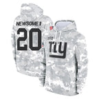 Johmsee NY.Giants #20 Greg Newsome II Player Arctic Camo Salute to Service Pullover Hoodies Limited Game Stitched Jerseys