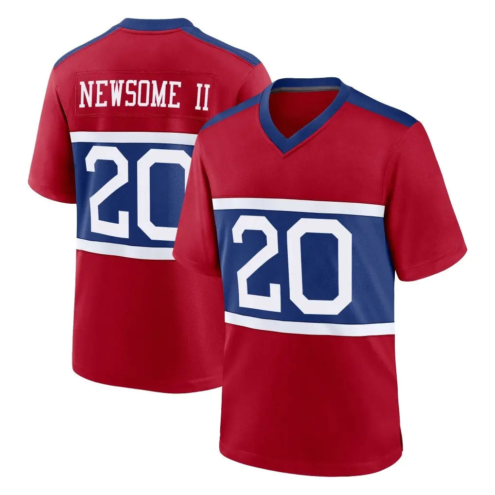 Johmsee NY.Giants #20 Greg Newsome II Player Red Century Home Game Stitched Jerseys