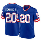 Johmsee NY.Giants #20 Greg Newsome II Player Royal Classic Home Game Stitched Jerseys