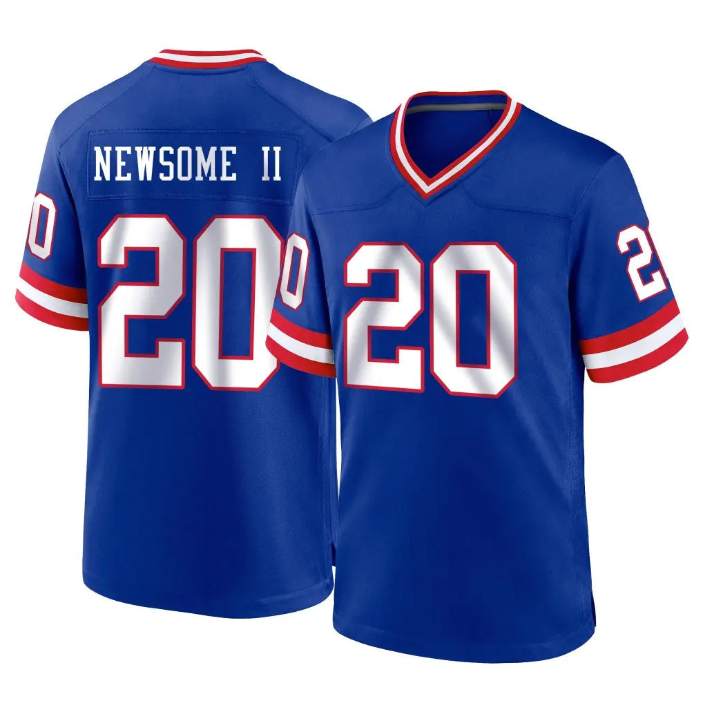 Johmsee NY.Giants #20 Greg Newsome II Player Royal Classic Home Game Stitched Jerseys