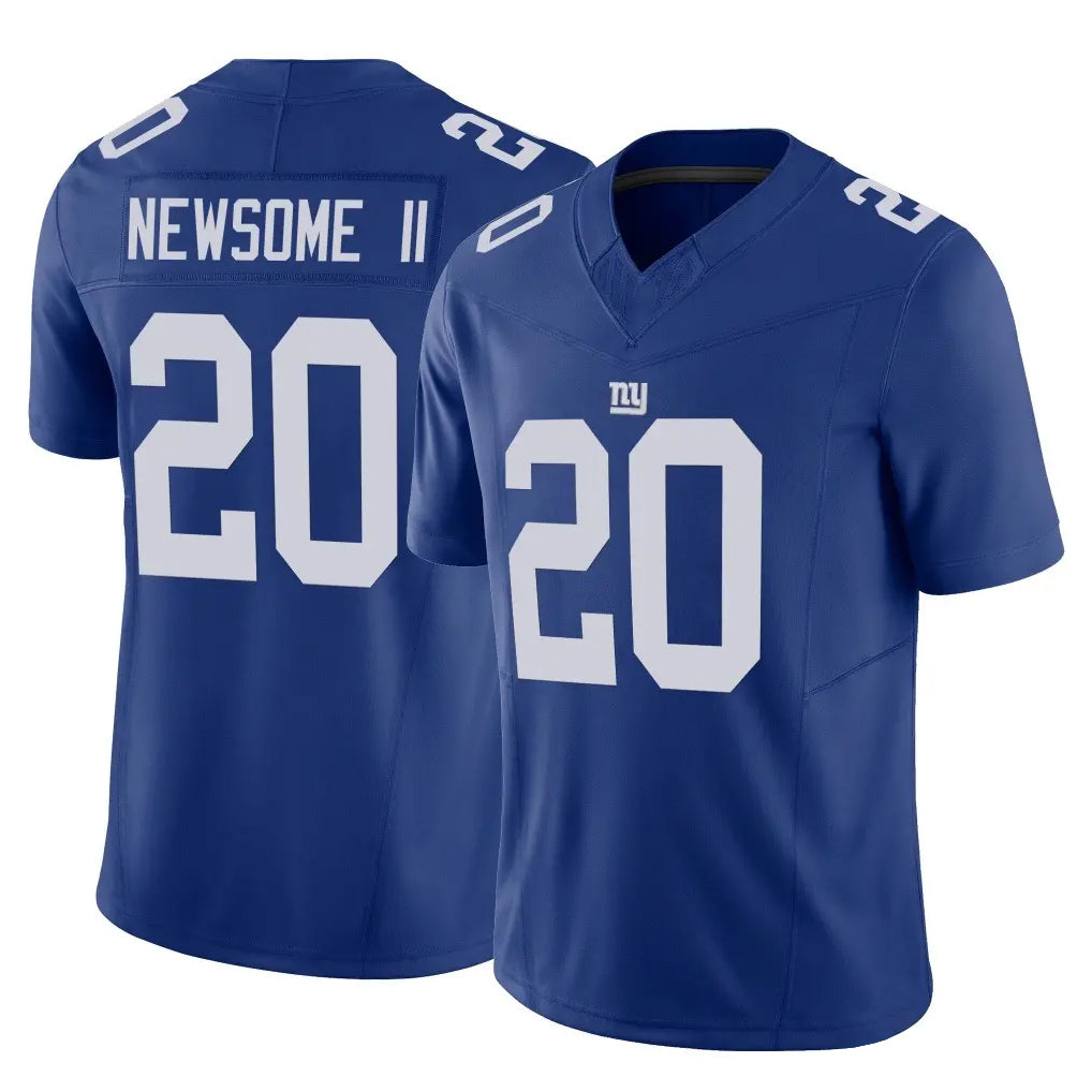 Johmsee NY.Giants #20 Greg Newsome II Player Royal Limited Vapor F.U.S.E. Home Game Stitched Jerseys