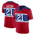 Johmsee NY.Giants #21 Paulson Adebo Player Red Century Vapor F.U.S.E. Home Game Stitched Jerseys
