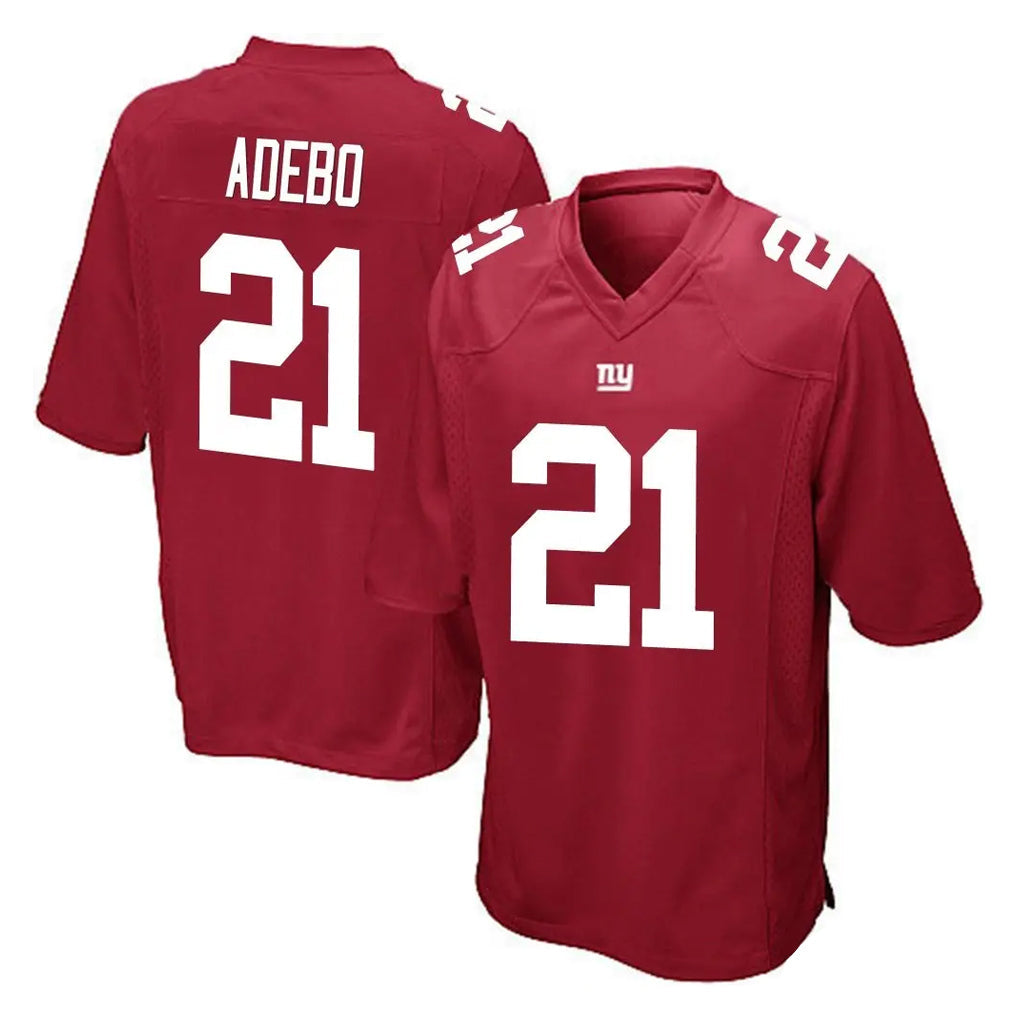 Johmsee NY.Giants #21 Paulson Adebo Player Red Home Game Stitched Jerseys