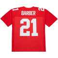 Johmsee NY.Giants #21 Tiki Barber Mitchell & Ness Red 2004 Legacy Replica Stitched Puhic Jersey