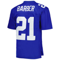 Johmsee NY.Giants #21 Tiki Barber Mitchell & Ness Royal Legacy Replica Stitched Puhic Jersey