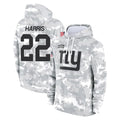 Johmsee NY.Giants #22 Najee Harris Player Arctic Camo Salute to Service Pullover Hoodies Limited Game Stitched Jerseys