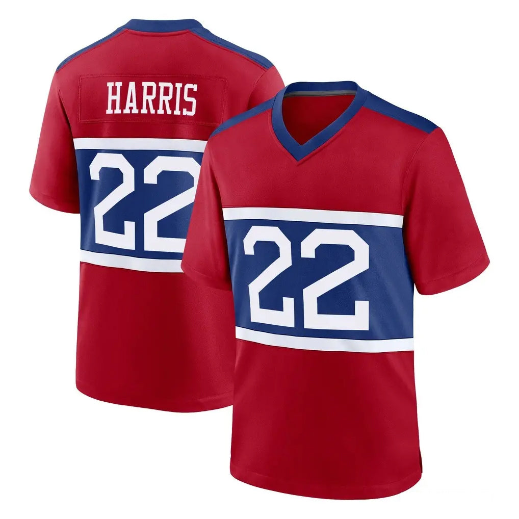 Johmsee NY.Giants #22 Najee Harris Player Red Century Home Game Stitched Jerseys