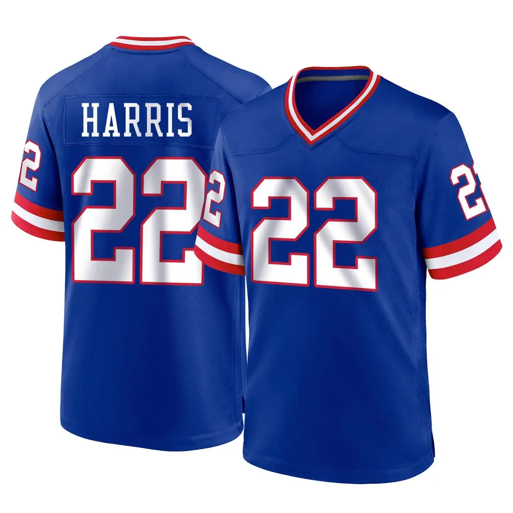 Johmsee NY.Giants #22 Najee Harris Player Royal Classic Home Game Stitched Jerseys
