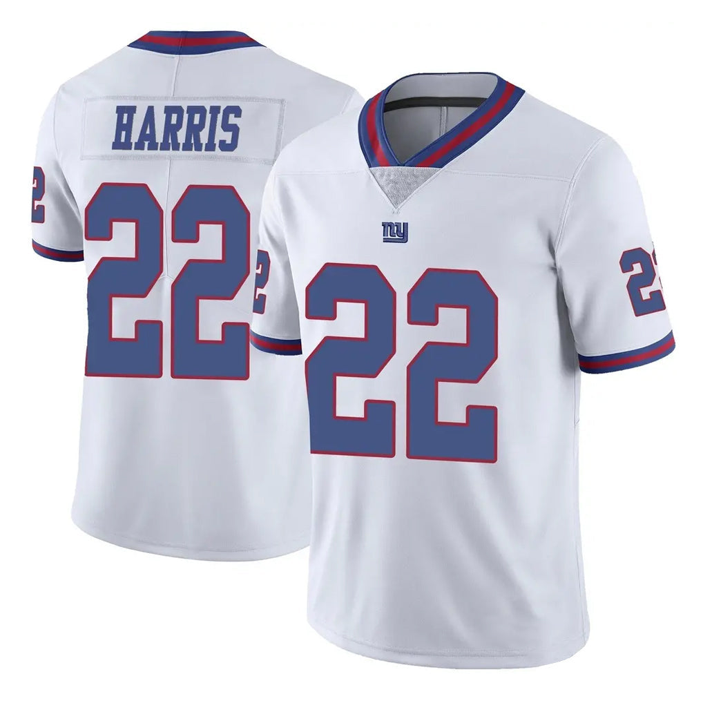 Johmsee NY.Giants #22 Najee Harris Player White Color Rush Home Game Stitched Jerseys