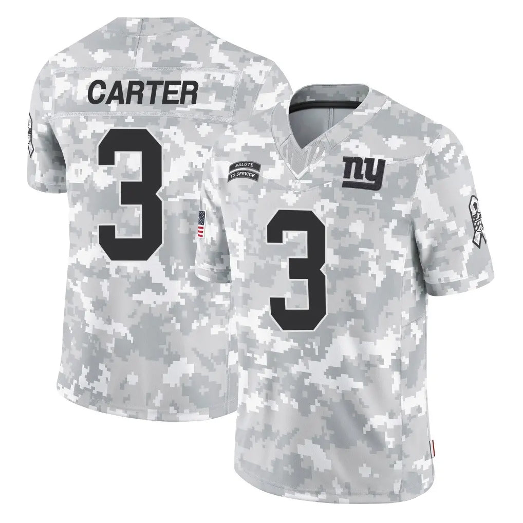 Johmsee NY.Giants #3 Abdul Carter Player Arctic Camo Salute To Service Limited Game Stitched Jerseys