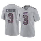 Johmsee NY.Giants #3 Abdul Carter Player Gray Atmosphere Fashion Limited Game Stitched Jerseys