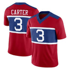 Johmsee NY.Giants #3 Abdul Carter Player Red Century Vapor F.U.S.E. Home Game Stitched Jerseys