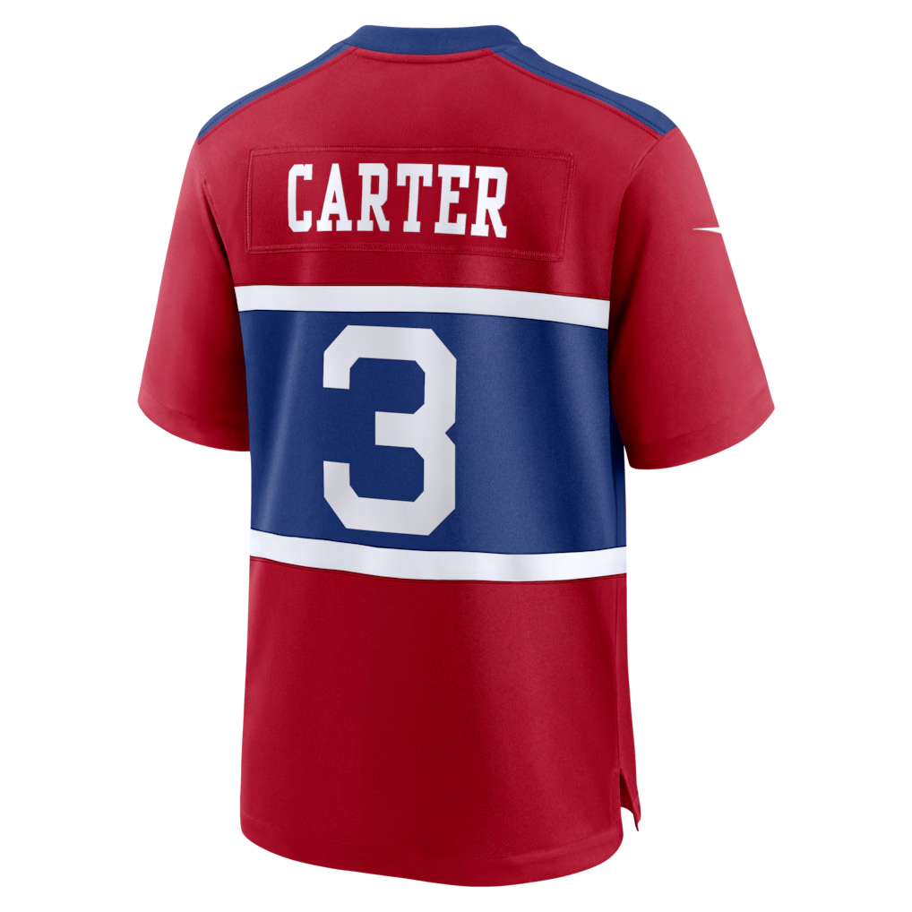 Johmsee NY.Giants #3 Abdul Carter Red Alternate Game Stitched Jerseys