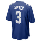 Johmsee NY.Giants #3 Abdul Carter Royal Team Game Stitched Jerseys