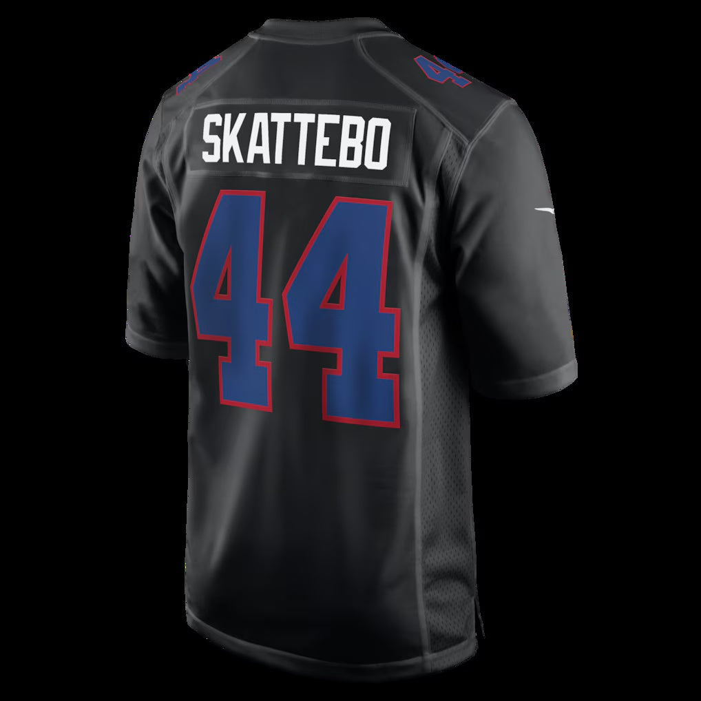 NY.Giants #44 Cam Skattebo Carbon Black Fashion Game Stitched American Football Jerseys