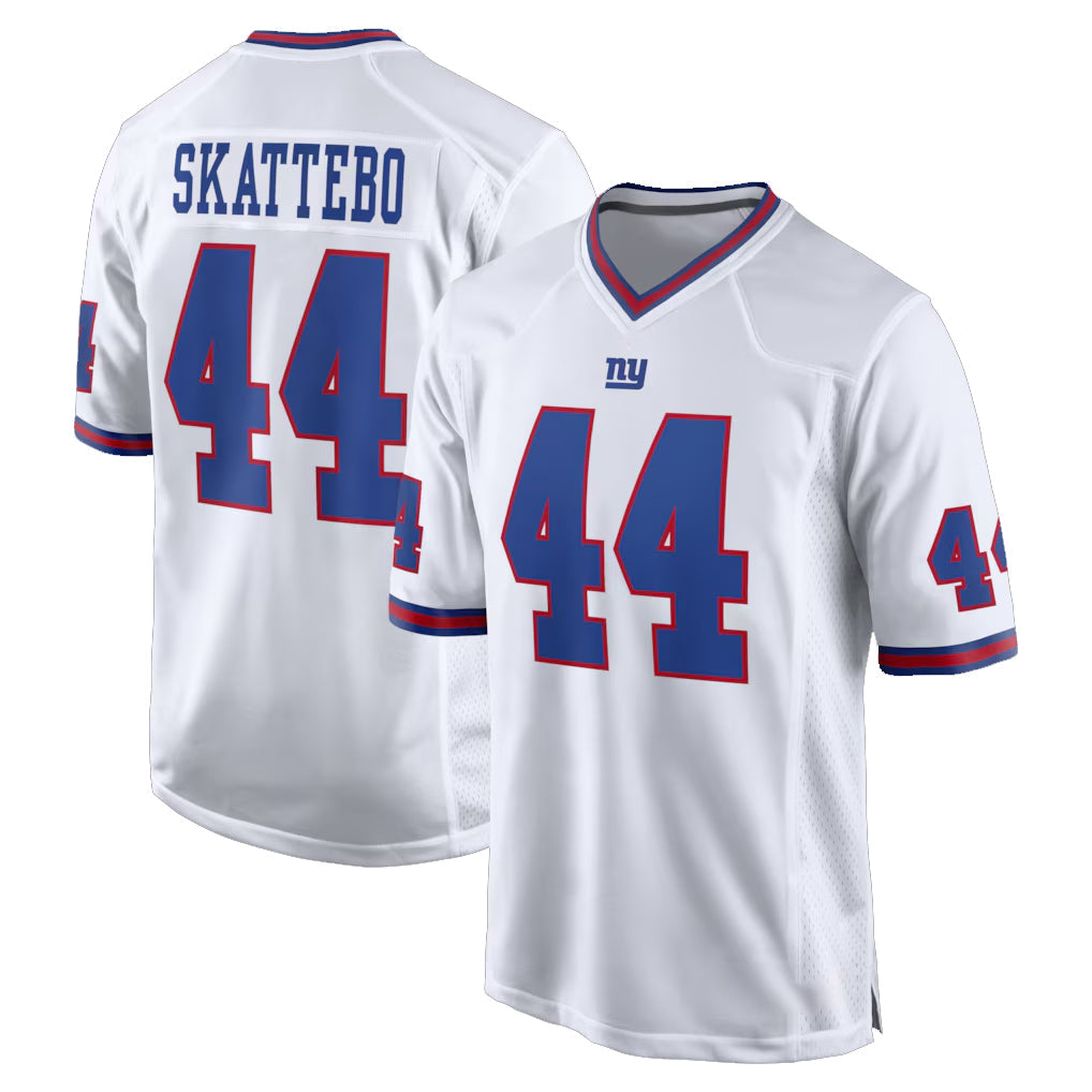 Johmsee NY.Giants #44 Cam Skattebo Player White Game Home Stitched Jerseys