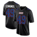 Johmsee NY.Giants #49 Tremaine Edmunds Player Carbon Fashion Limited Home Game Stitched Jerseys
