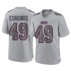 Johmsee NY.Giants #49 Tremaine Edmunds Player Gray Atmosphere Fashion Limited Game Stitched Jerseys