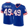 Johmsee NY.Giants #49 Tremaine Edmunds Player Royal Classic Home Game Stitched Jerseys