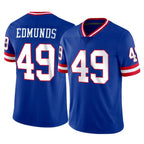 Johmsee NY.Giants #49 Tremaine Edmunds Player Royal Classic Vapor Home Game Stitched Jerseys