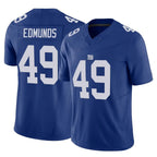 Johmsee NY.Giants #49 Tremaine Edmunds Player Royal Limited Vapor F.U.S.E. Home Game Stitched Jerseys