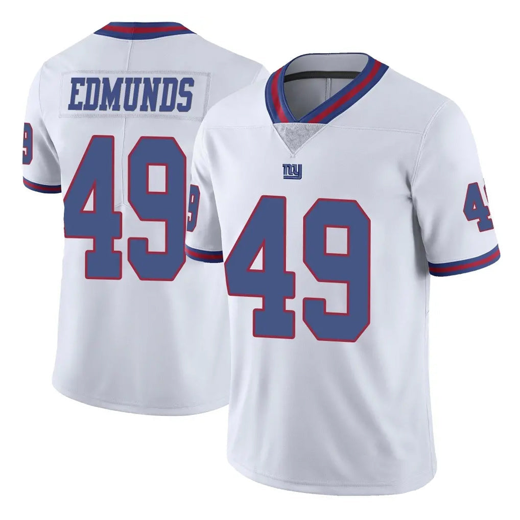 Johmsee NY.Giants #49 Tremaine Edmunds Player White Color Rush Home Game Stitched Jerseys
