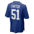 Johmsee NY.Giants #51 Abdul Carter Player Royal Game Stitched Jerseys