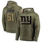 Johmsee NY.Giants #51 Abdul Carter Player Salute to Service Hoodies Stitched Jerseys