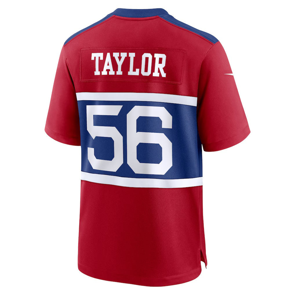 Johmsee NY.Giants #56 Lawrence Taylor Century Red Alternate Retired Player Game Stitched Jerseys