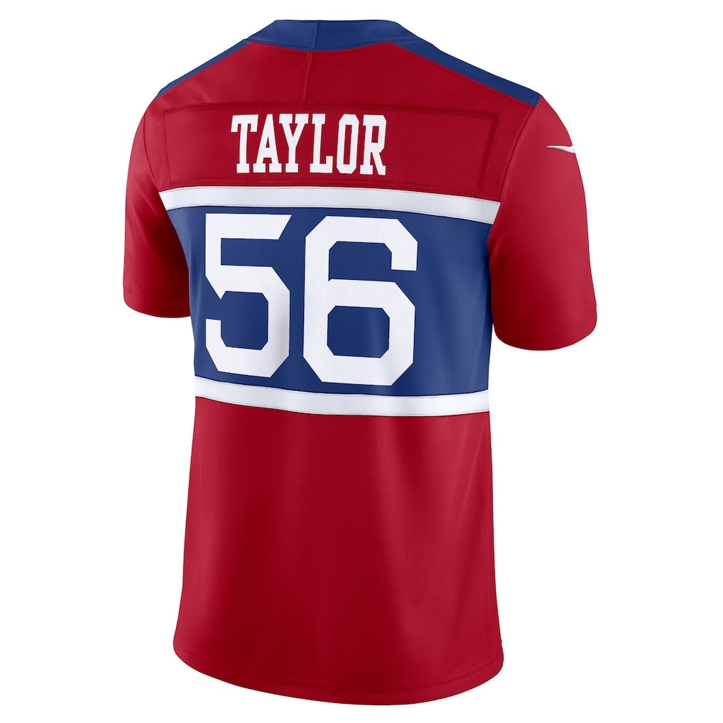 Johmsee NY.Giants #56 Lawrence Taylor Century Red Alternate Vapor F.U.S.E. Retired Player Limited Stitched Jerseys