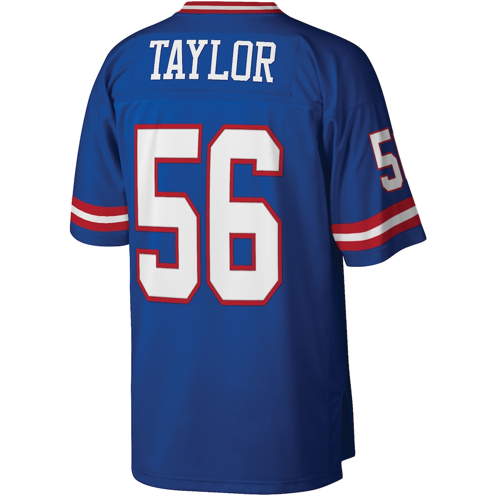Johmsee NY.Giants #56 Lawrence Taylor Mitchell & Ness Royal Legacy Replica Jersey Stitched Puhic Game Jerseys