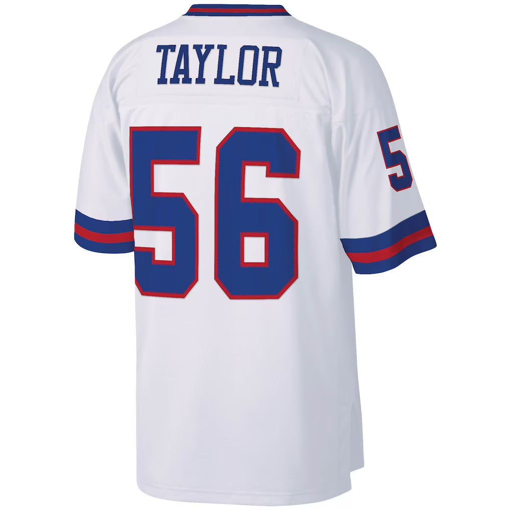 Johmsee NY.Giants #56 Lawrence Taylor Mitchell & Ness White Legacy Replica Stitched Jerseys
