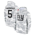 Johmsee NY.Giants #5 Kayvon Thibodeaux Player Arctic Camo Salute to Service Pullover Hoodies Limited Game Stitched Jerseys